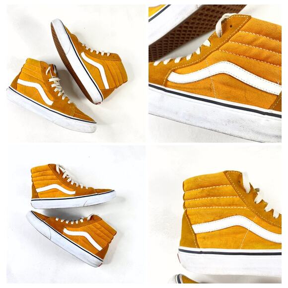 Orange Suede High Top Old School Vans Sz 8.5 - Picture 6 of 9